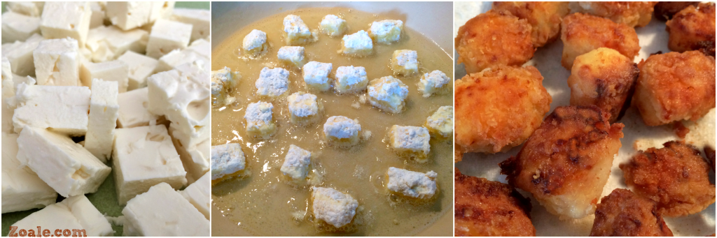 Fried Feta Cheese collage